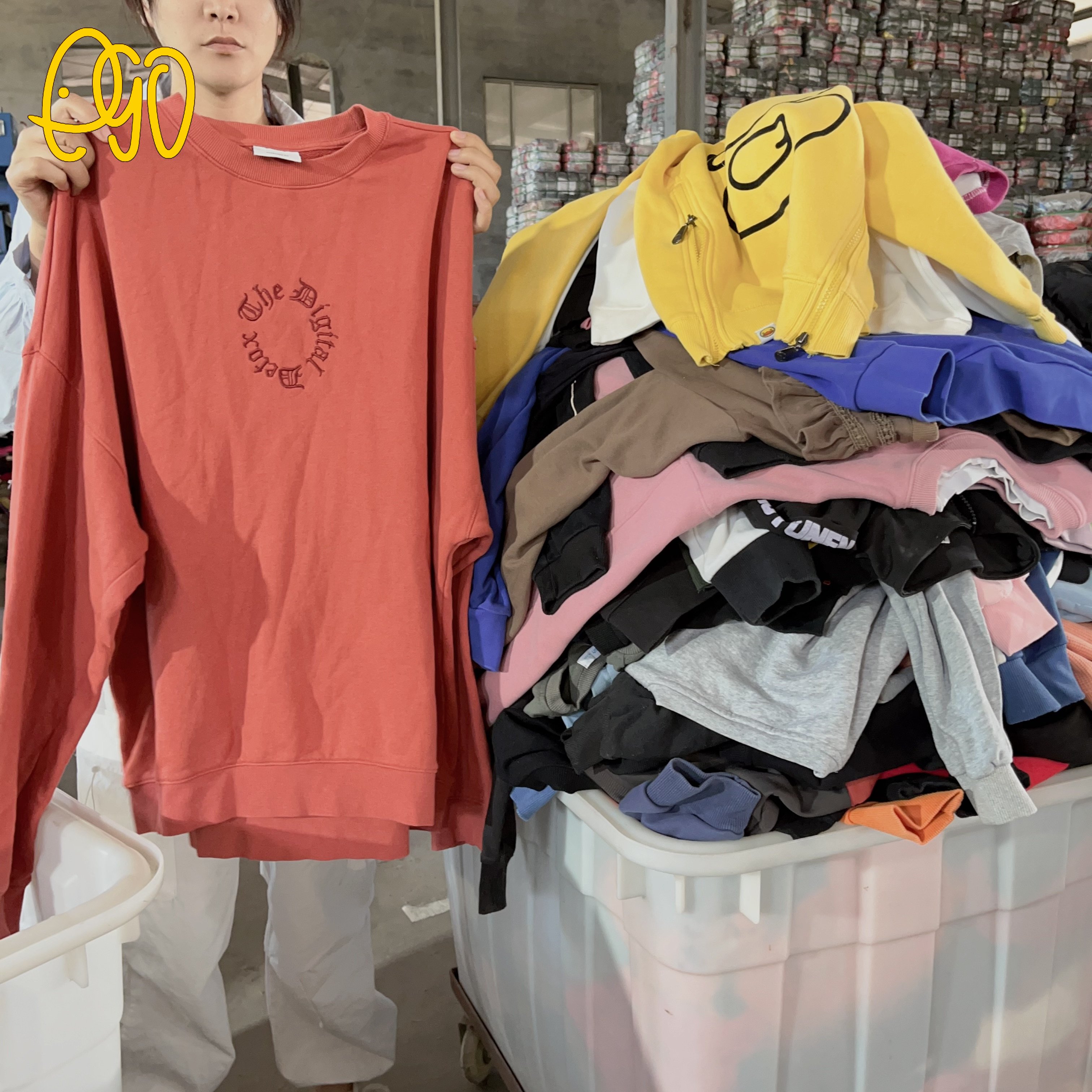 Branded Second Hand Designer Clothes Sell Used Clothes Bales Used Adult Hoody Supplier Wholesale