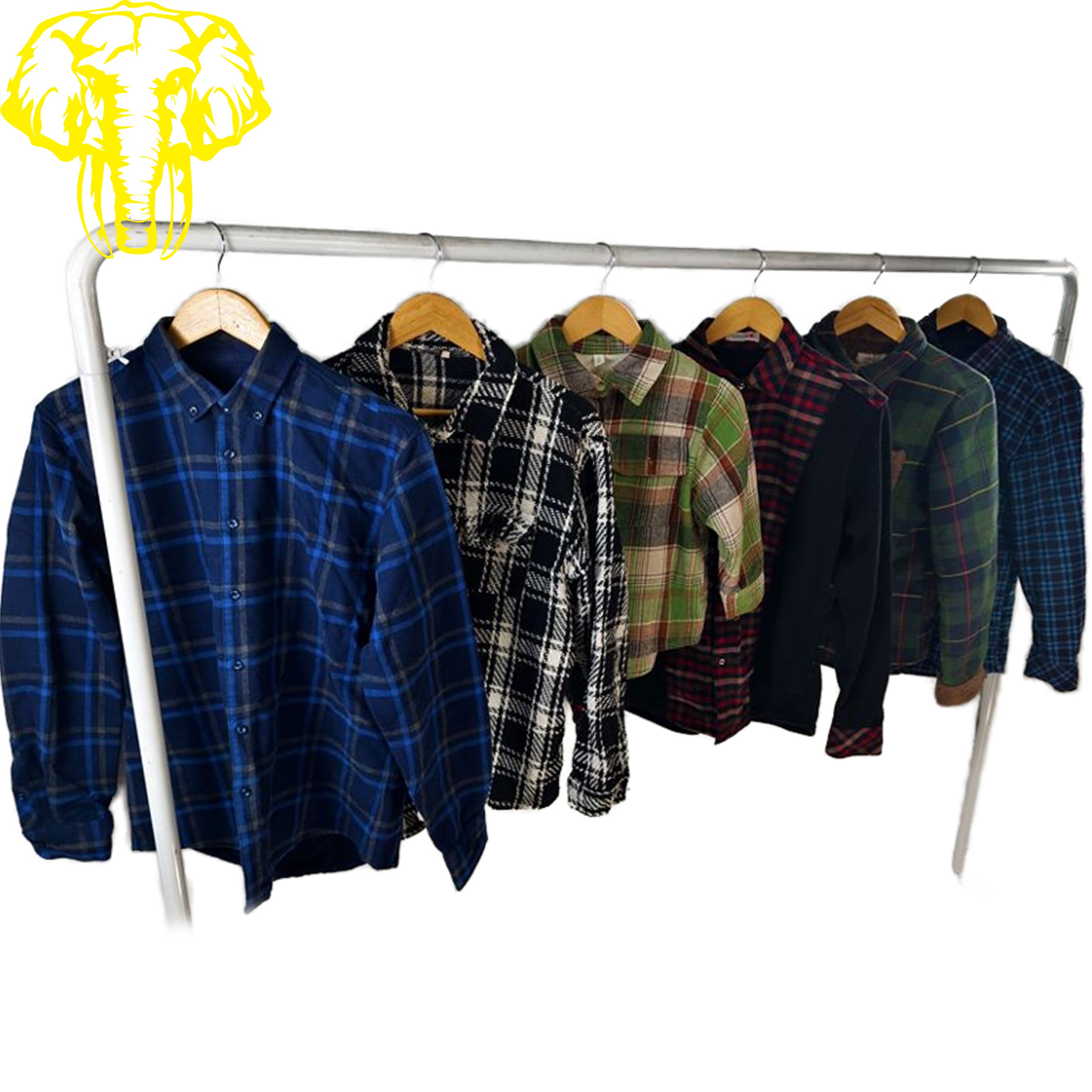 Grade a Used Brand Clothing Heavy Flannel Shirts Clearance Sale Maxi Length Denim Cotton Summer Season Pacas De Ropa