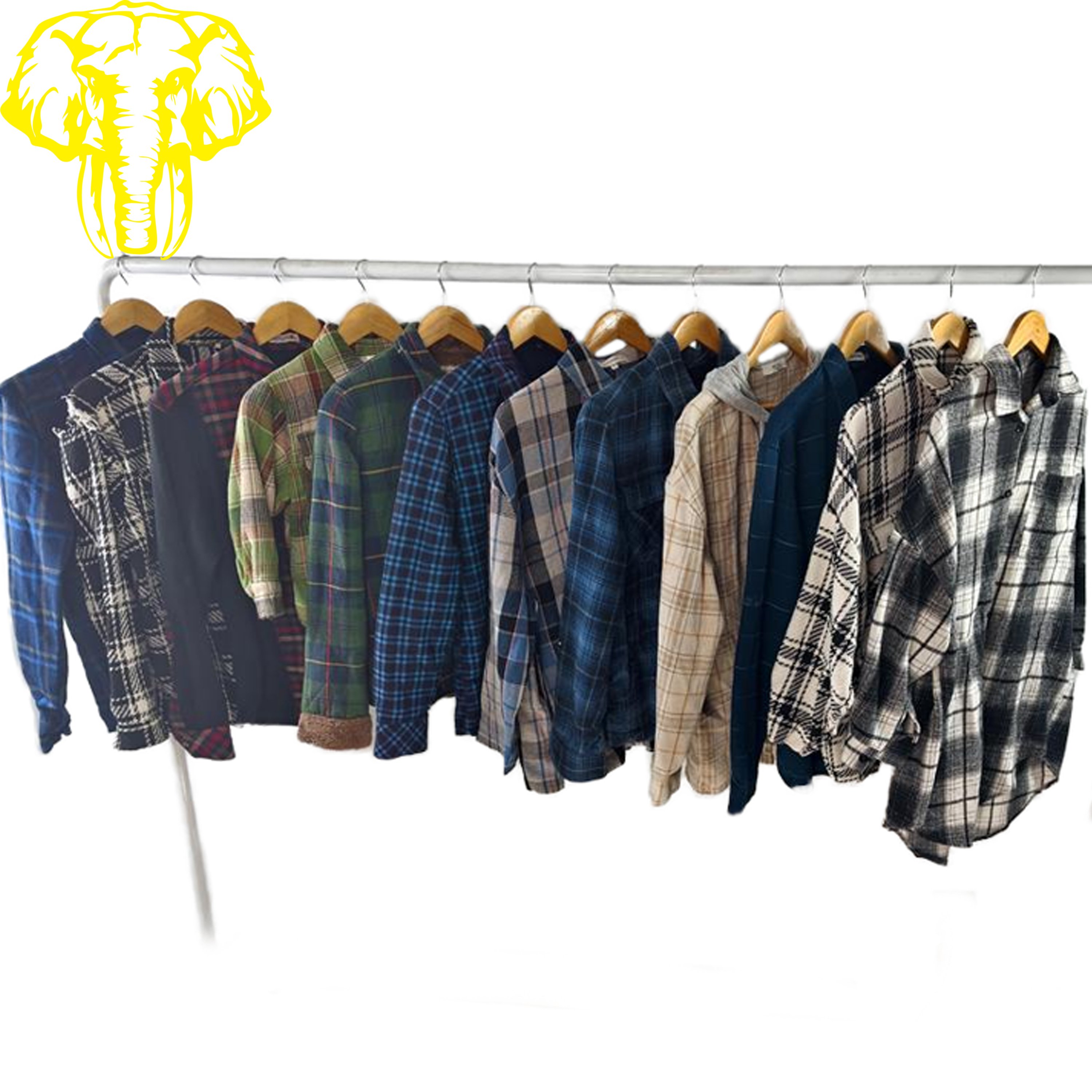 Grade a Used Brand Clothing Heavy Flannel Shirts Clearance Sale Maxi Length Denim Cotton Summer Season Pacas De Ropa