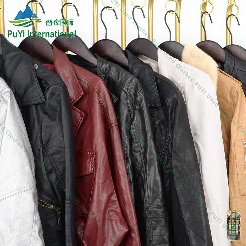 Wholesale winter coats men's leather bale korean clothes used clothing female wholesale