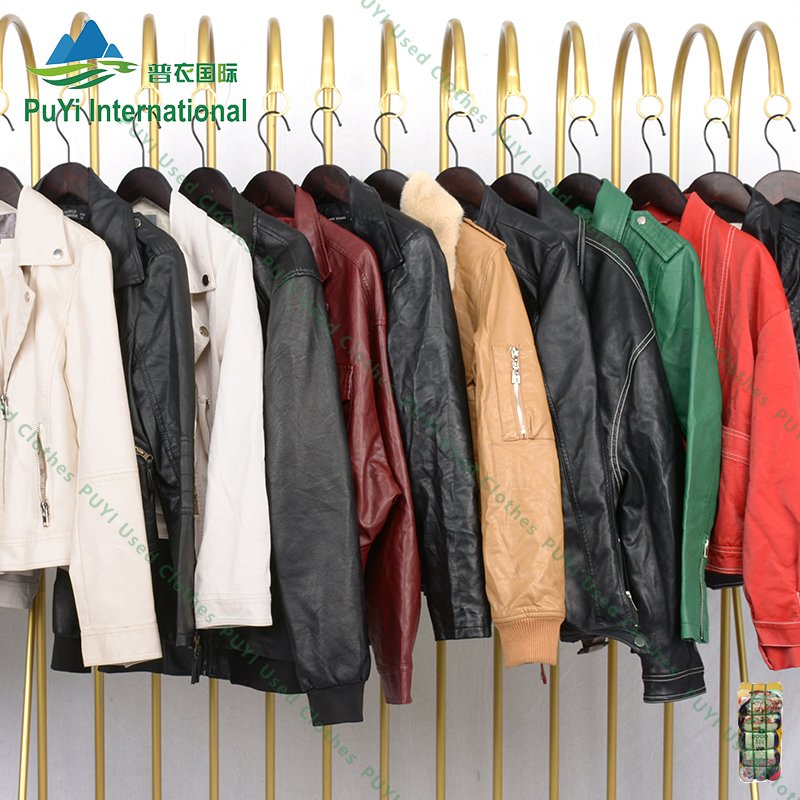 Wholesale winter coats men's leather bale korean clothes used clothing female wholesale