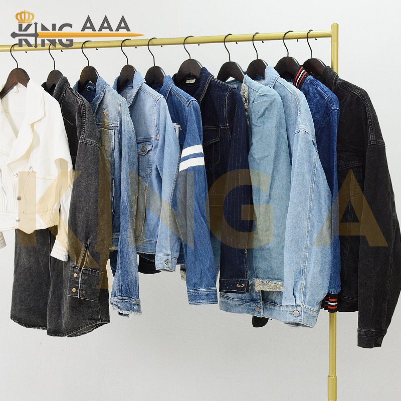 Mixed used clothes bales Men used jeans second hand jacket jeans
