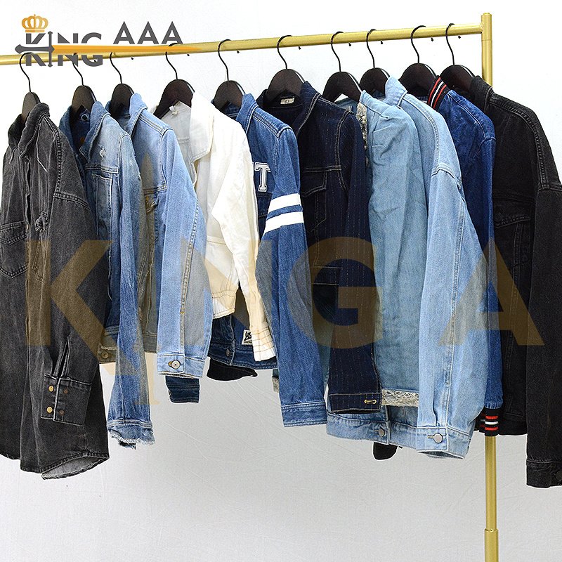 Mixed used clothes bales Men used jeans second hand jacket jeans