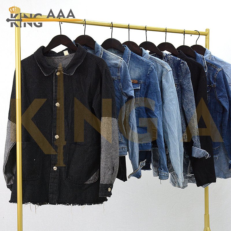 Mixed used clothes bales Men used jeans second hand jacket jeans