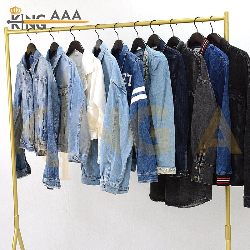Mixed used clothes bales Men used jeans second hand jacket jeans