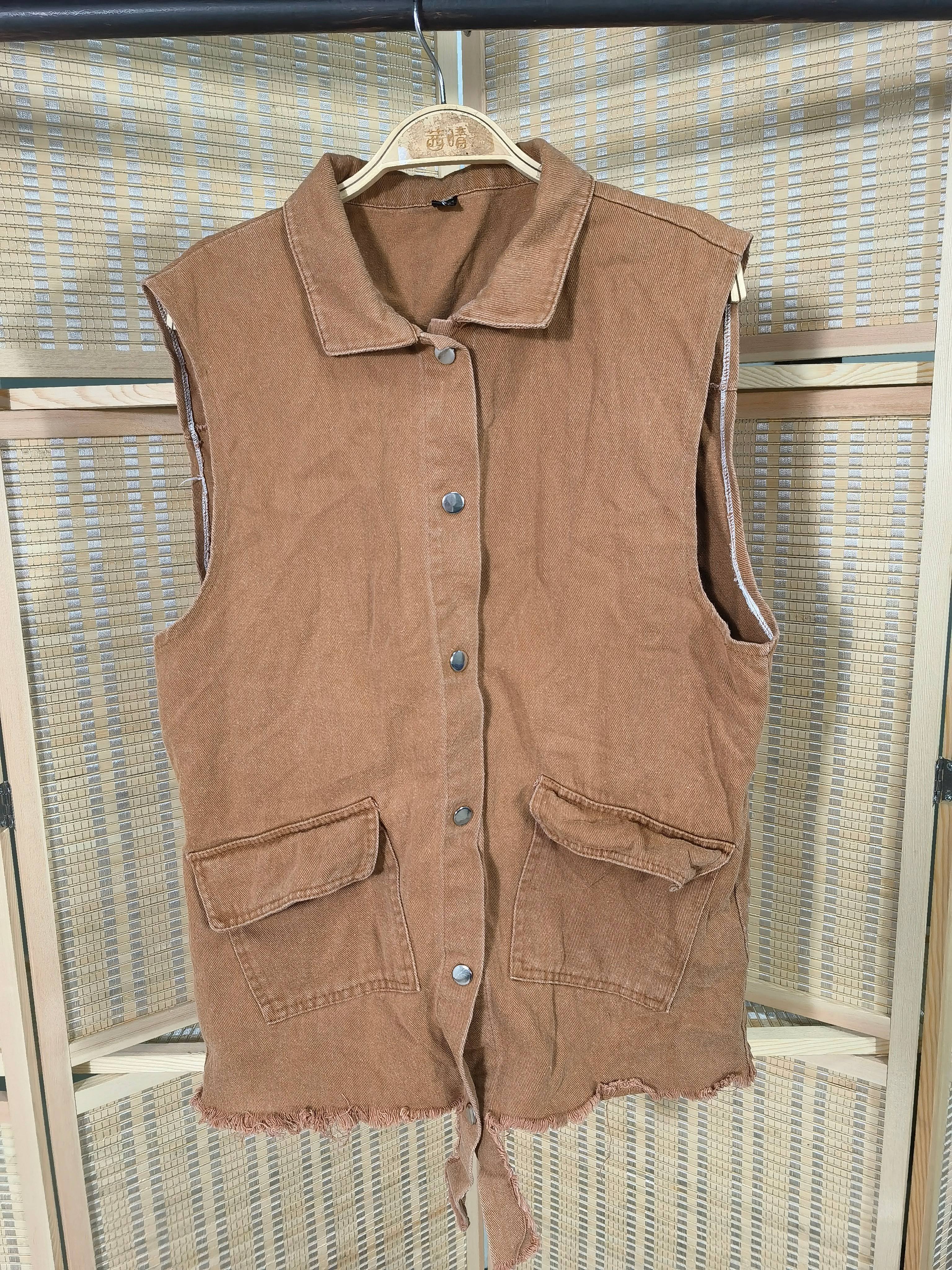 Wholesale High Quality Fashion Casual Sleeveless Second Hand Denim Vest Used Clothes