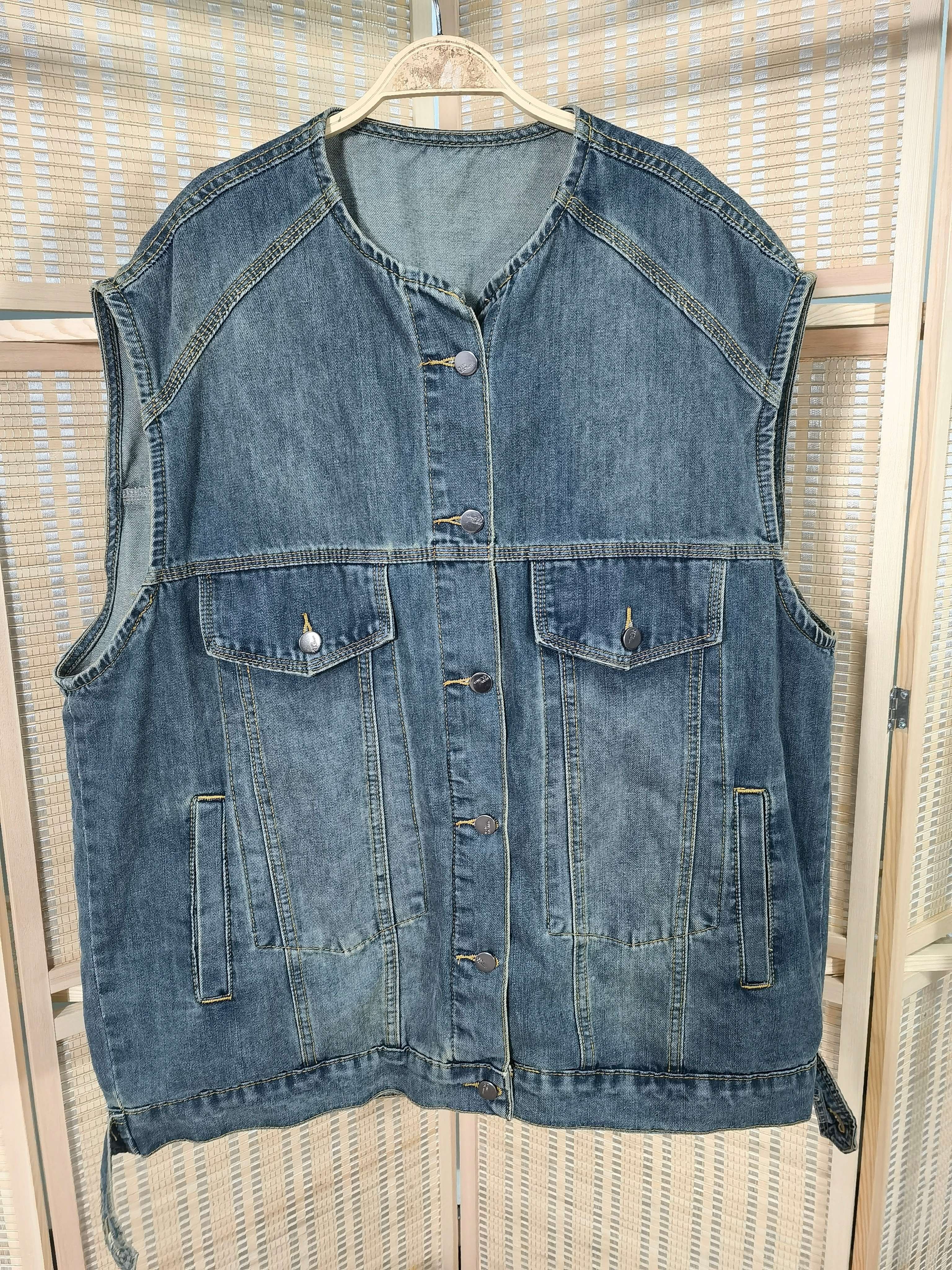 Wholesale High Quality Fashion Casual Sleeveless Second Hand Denim Vest Used Clothes