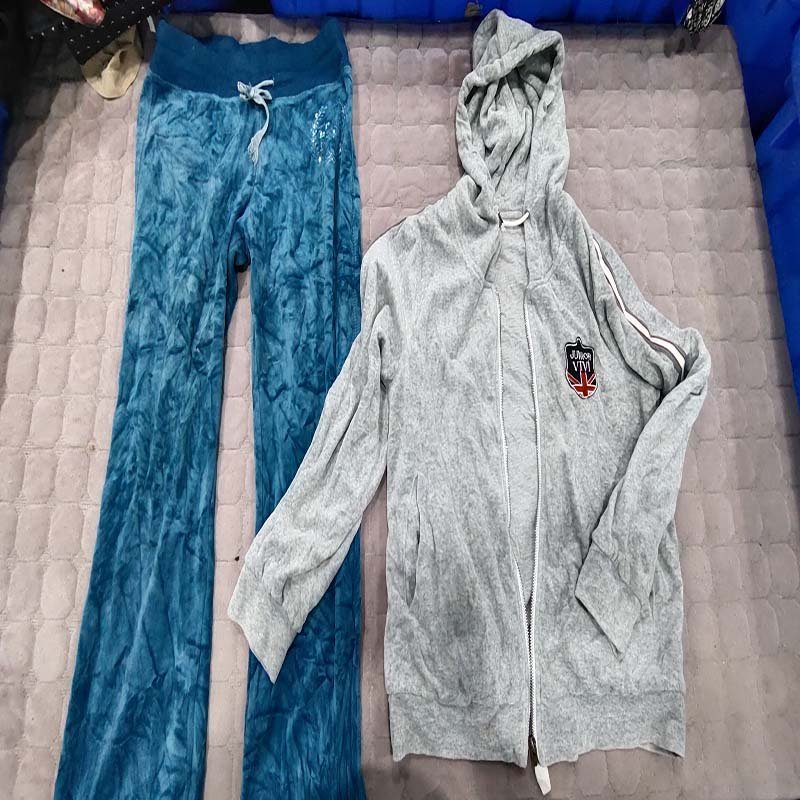 second hand bales golden velvet mix Winter Clothes Fashion Dress For Ladies used clothes