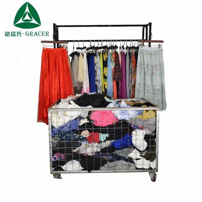 Wholesale mixed Cheap Ladies Silk Skirt Bales of Used Clothes Vintage Apparel Bale
