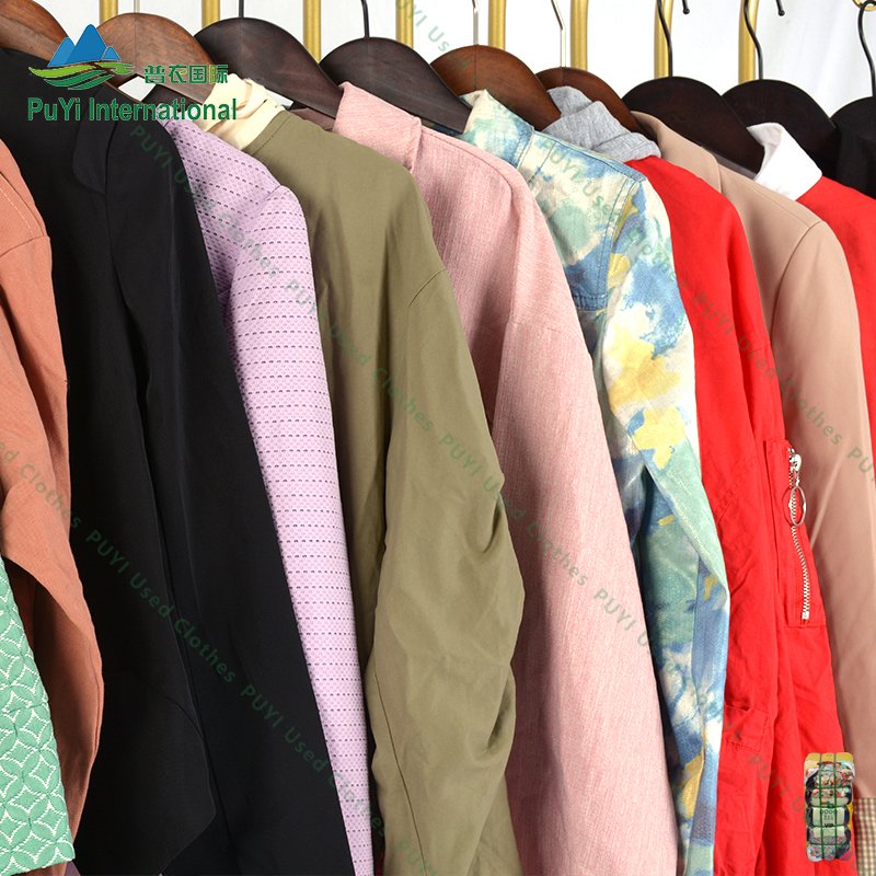 Spring autumn ladies coats fashion used clothes winter jackets branded jackets bale clothes second hand