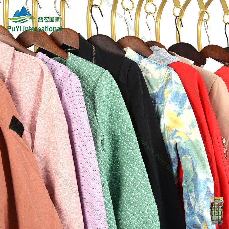 Spring autumn ladies coats fashion used clothes winter jackets branded jackets bale clothes second hand