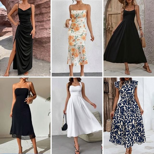 Wholesale of high-quality women's summer casual dresses with used styles for clearance