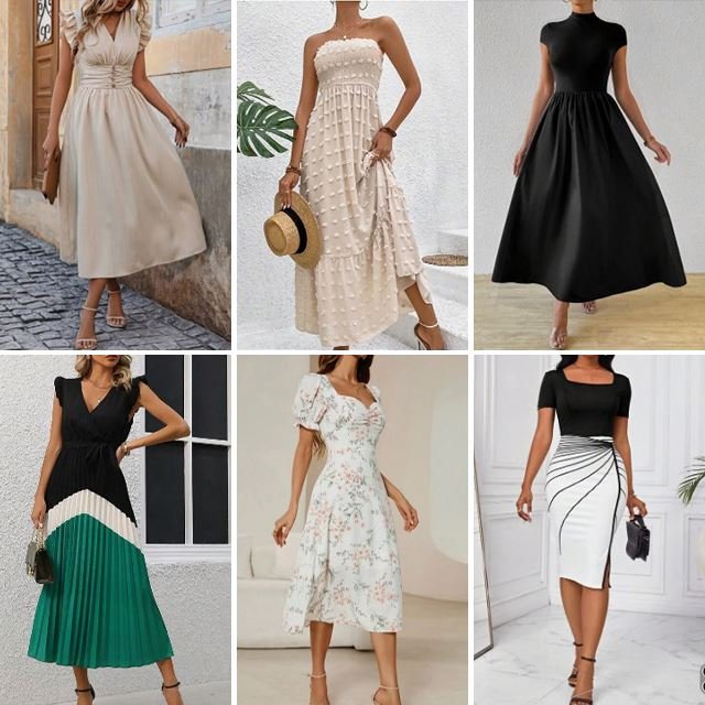 Wholesale of high-quality women's summer casual dresses with used styles for clearance