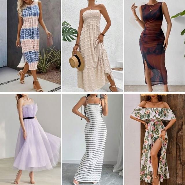 2024 Summer Women's Sexy Dresses Club Party Leisure Vacation Beach Loose Dresses Randomly Shipped