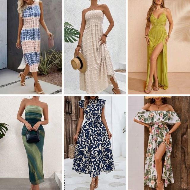 2024 Summer Women's Sexy Dresses Club Party Leisure Vacation Beach Loose Dresses Randomly Shipped