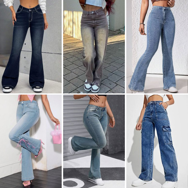 Low price Wholesale 2024Spring/Summer Fashion Casual Slim Fit Loose Mixed Denim Retro Personalized Women's Jeans Random Delivery