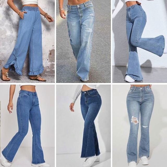 Wholesale 2024 Summer Inventory Retro High Waist Slim Fit Design Straight Leg Wide Leg Women's Jeans Randomly Shipped