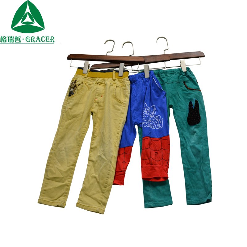 Children Summer Wear Made In China Hot Selling Used Clothes Children Jeans With Denim Fabric