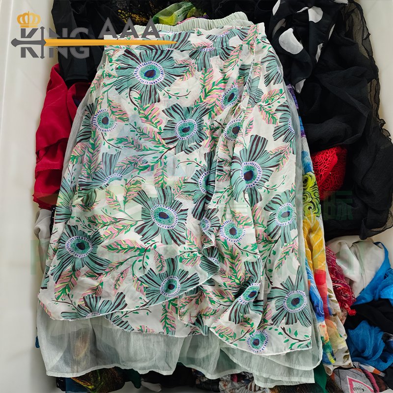 Wholesale Branded Used Skirt Used Clothing Bales Bale Clothes Skirts for Women Maxi Dress Ladies Floral Print Casual Dresses
