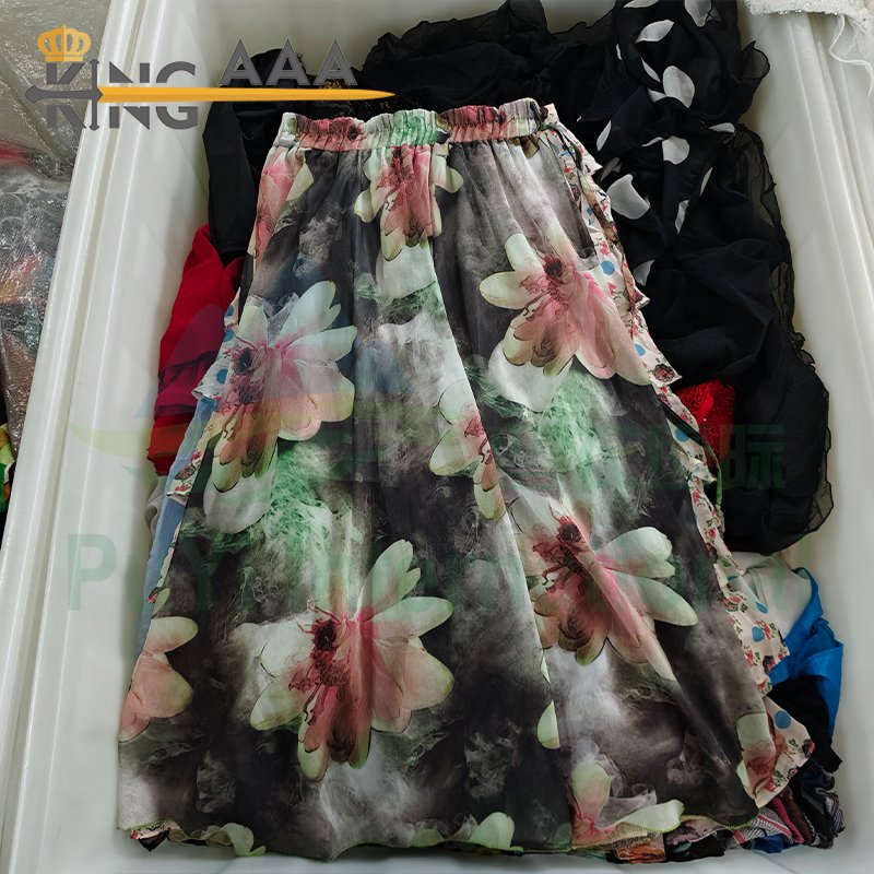 Wholesale Branded Used Skirt Used Clothing Bales Bale Clothes Skirts for Women Maxi Dress Ladies Floral Print Casual Dresses