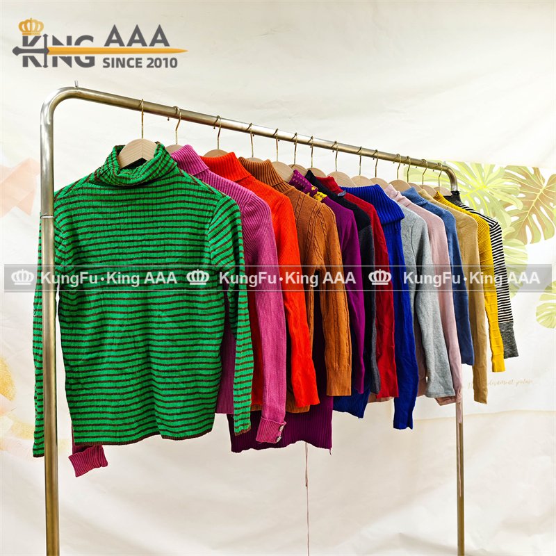 KINGAAA women's turtleneck sweaters ukay ukay bales korean mix women100kg bale used clothing used clothes for women