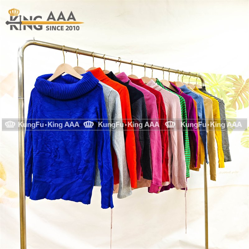 KINGAAA women's turtleneck sweaters ukay ukay bales korean mix women100kg bale used clothing used clothes for women