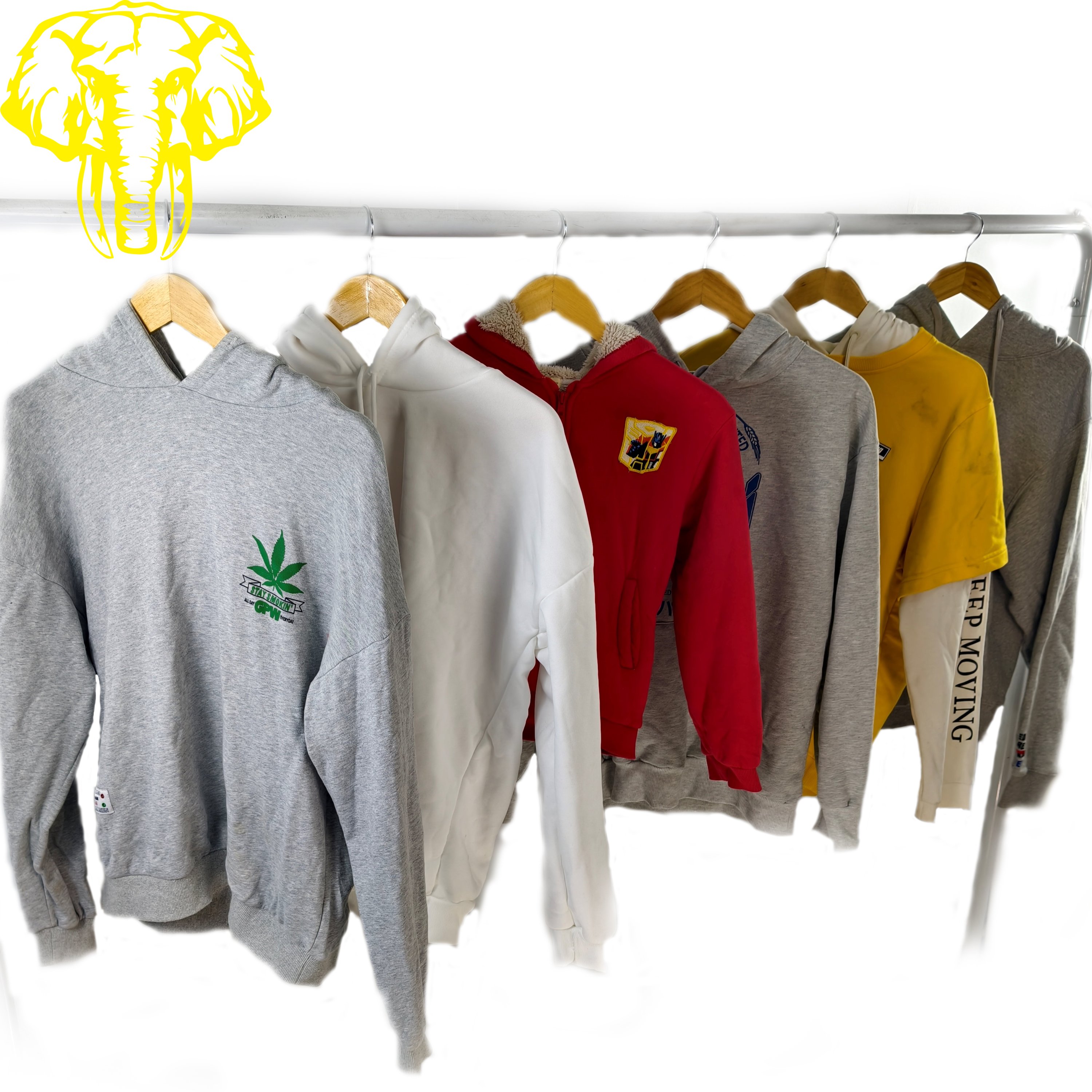 Men's Hoodies & Sweatshirts Wholesale Bulk Used Clothes Bales Winter Grade a Cotton in Mixed Sizes