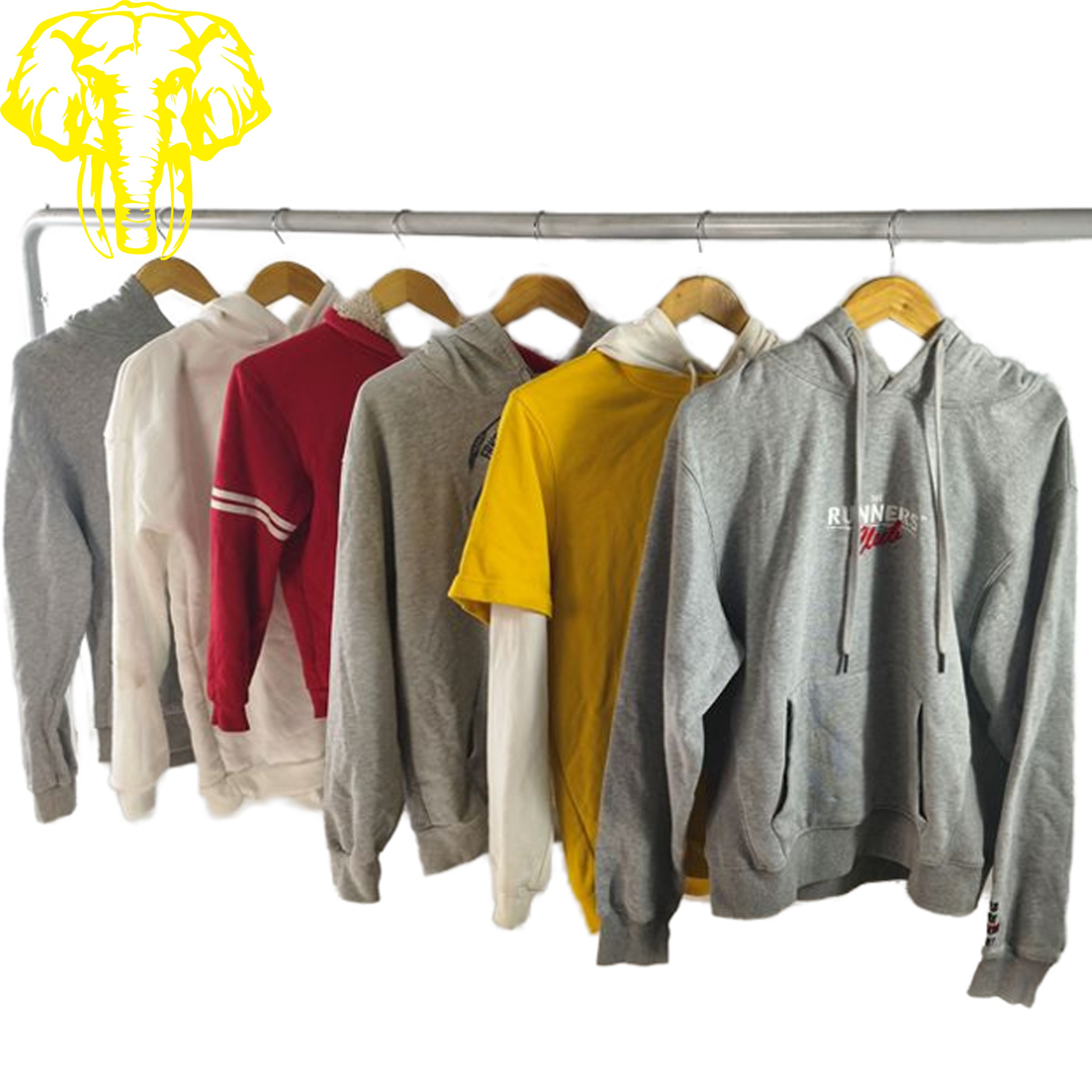Men's Hoodies & Sweatshirts Wholesale Bulk Used Clothes Bales Winter Grade a Cotton in Mixed Sizes