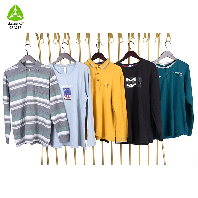 Singapore Used Clothes UK Long Sleeve Men T Shirt Used Clothing Bales