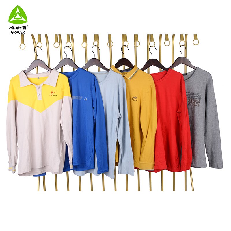 Singapore Used Clothes UK Long Sleeve Men T Shirt Used Clothing Bales