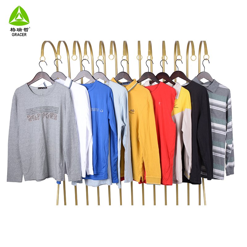 Singapore Used Clothes UK Long Sleeve Men T Shirt Used Clothing Bales