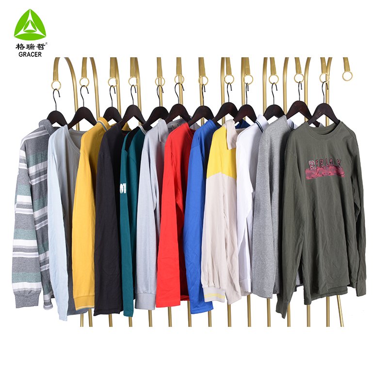 Singapore Used Clothes UK Long Sleeve Men T Shirt Used Clothing Bales