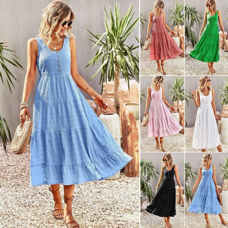 Brand new casual lady elegant used clothes from uk bales ladies dresses summer dress for women with high quality
