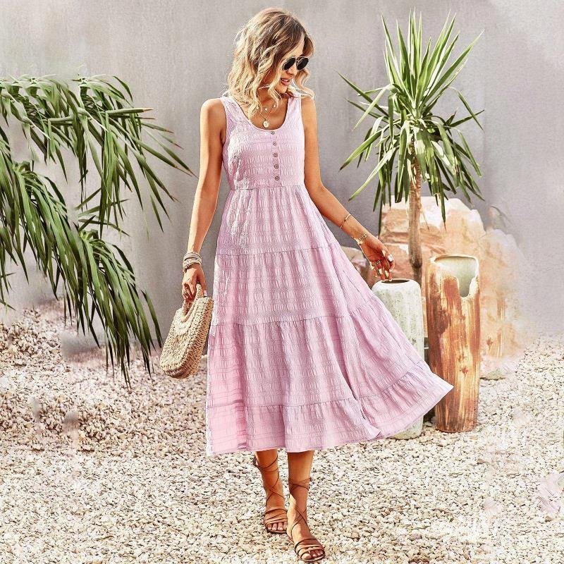 Brand new casual lady elegant used clothes from uk bales ladies dresses summer dress for women with high quality