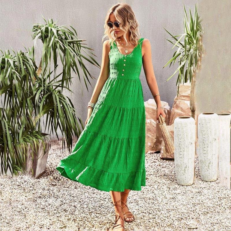 Brand new casual lady elegant used clothes from uk bales ladies dresses summer dress for women with high quality