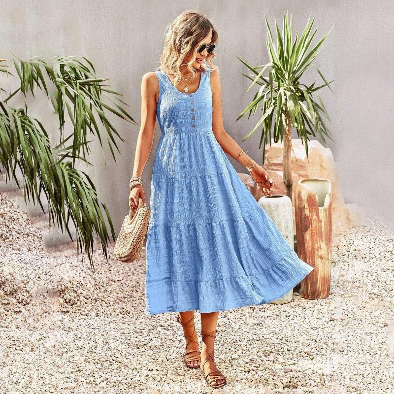 Brand new casual lady elegant used clothes from uk bales ladies dresses summer dress for women with high quality