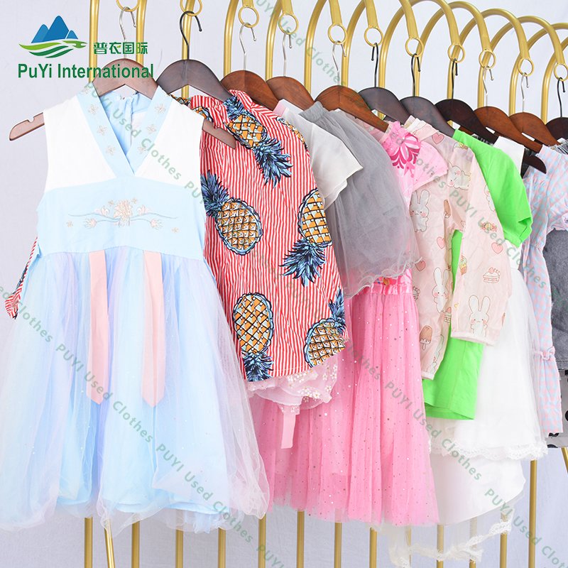 used children clothes bale summer wear kid party dress girl baby birthday dress boy usa used clothing for children