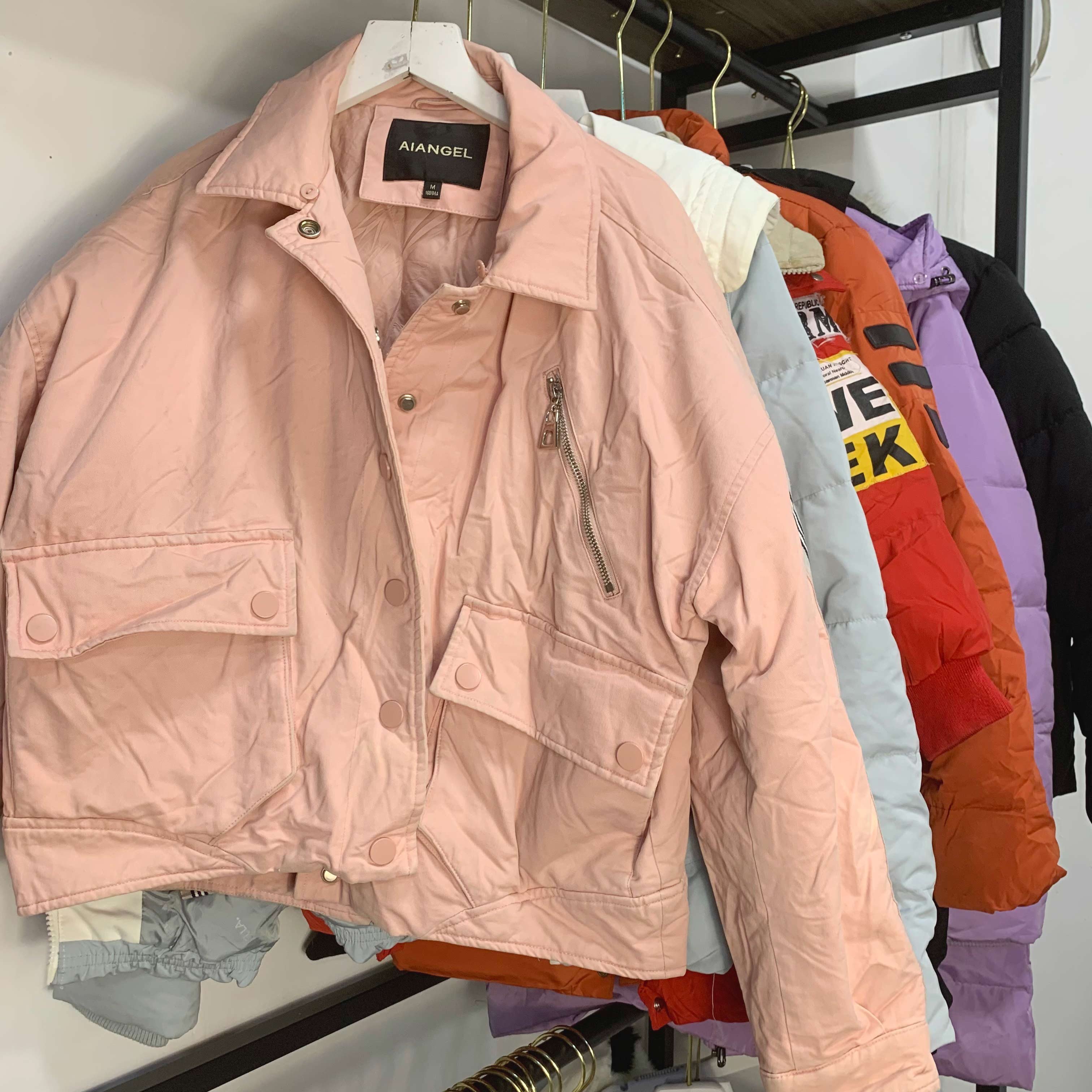 Fashionable winter cotton padded clothes second hand warm jacket used clothing bales