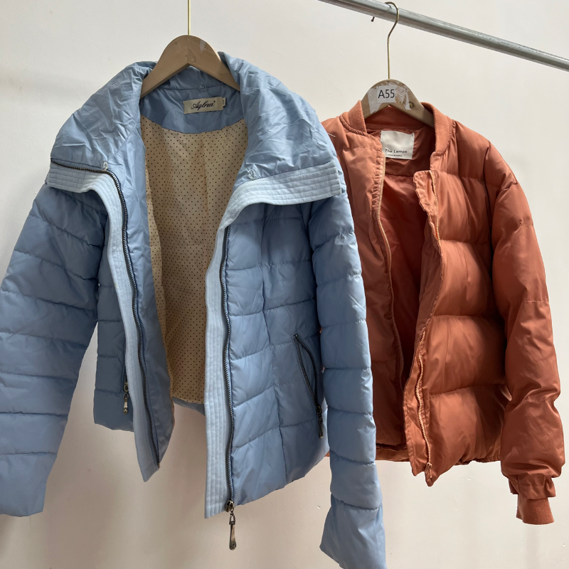 Fashionable winter cotton padded clothes second hand warm jacket used clothing bales