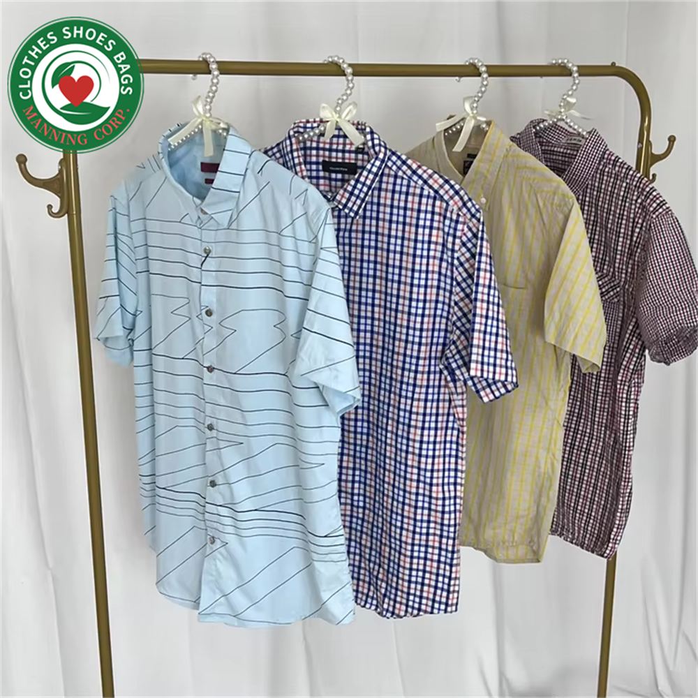 Hot Selling Second Hand Clothes Used Men Short-sleeve Shirt For Men Short Polo T-shirt From UK Per Bale