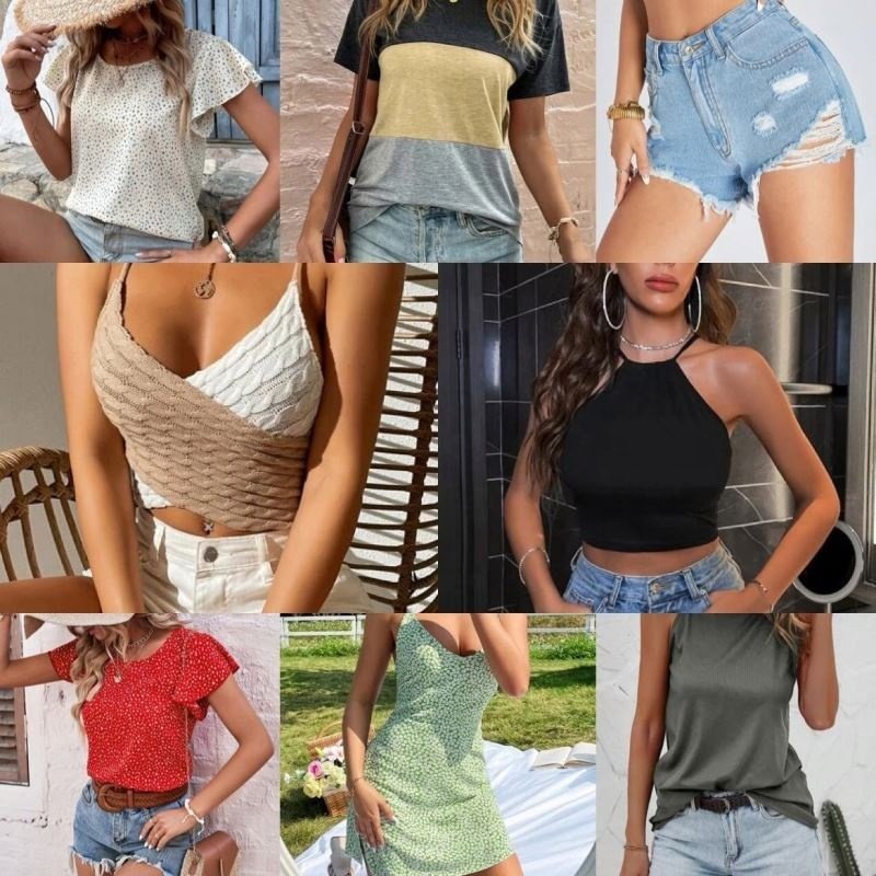 chen New stock clothes Women short top t-shirt low Price Bulk Clothing Casual Dress Clothes used clothes women dress