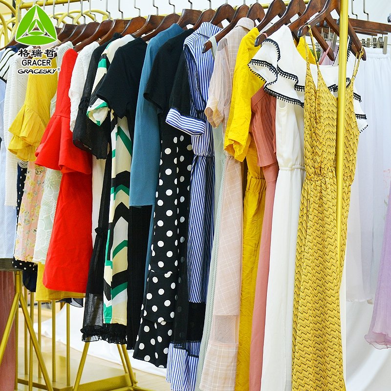 High End Cotton Dress Used Women Clothes Bulk Second Hand Clothes from Sweden