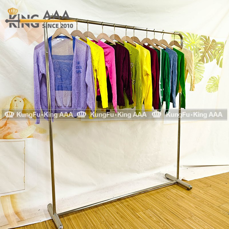 KINGAAA cardigan women thin korea used clothing okrika bale second hand clothing bale clothes thrift cardigan for women
