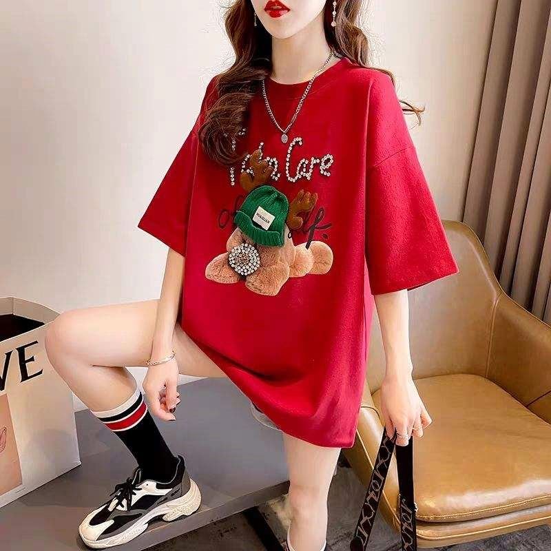 Wholesale 2024 summer new women's short-sleeved t-shirt fashion plus size women's loose t-shirt