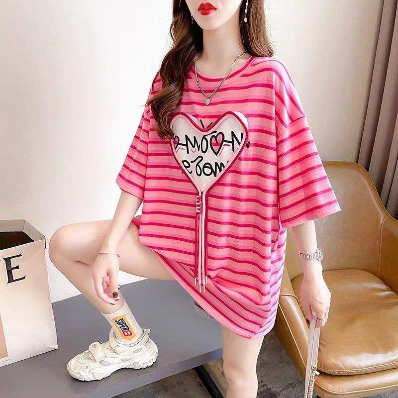 Wholesale 2024 summer new women's short-sleeved t-shirt fashion plus size women's loose t-shirt
