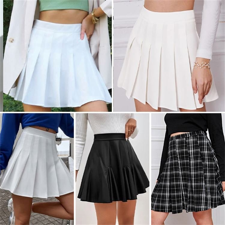 2024 new cotton fabric high waist skirt women fashion stock clothes
