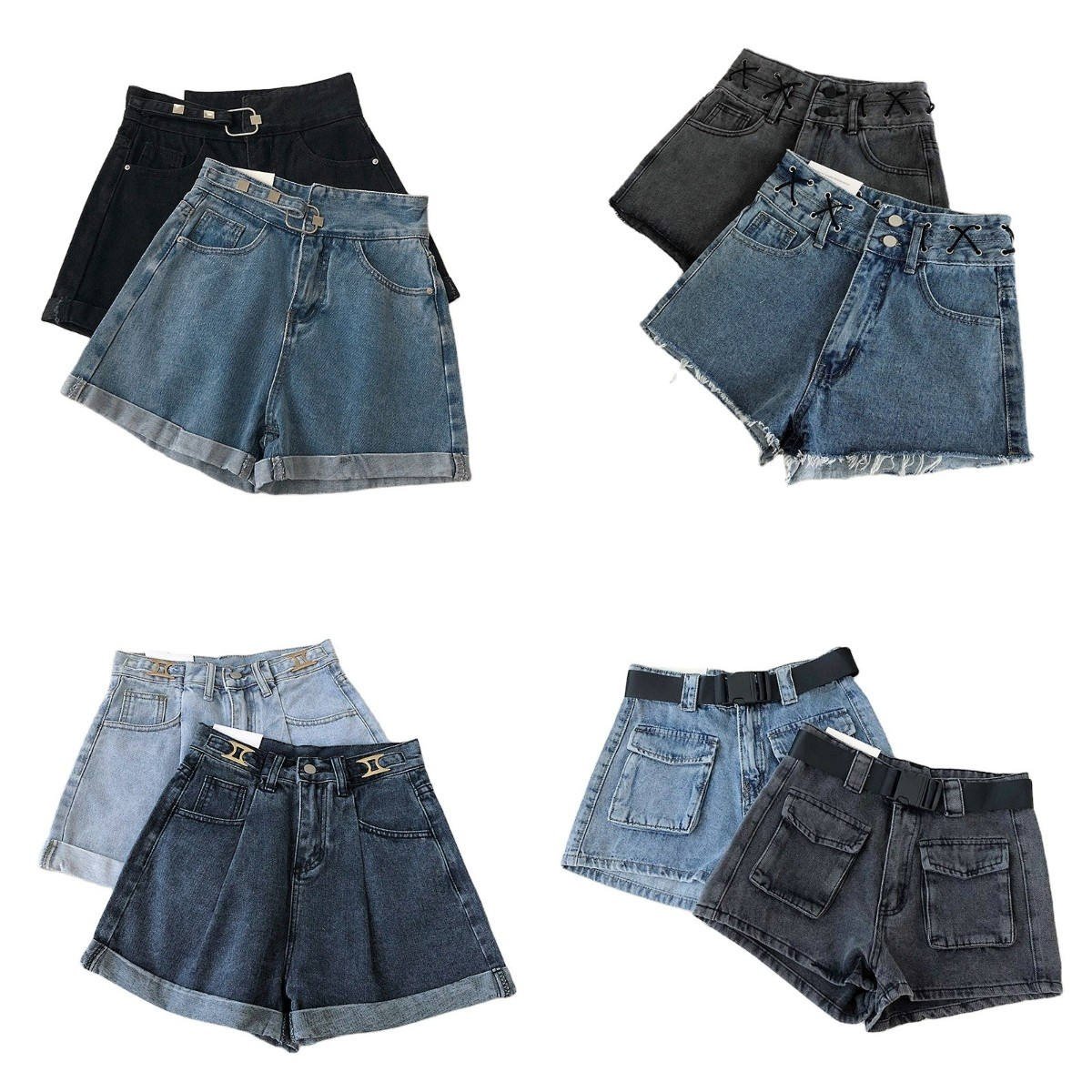 Korean Style Denim Shorts Women's Short Jeans 2022 New Summer Wide Leg Pants A- Line Shorts