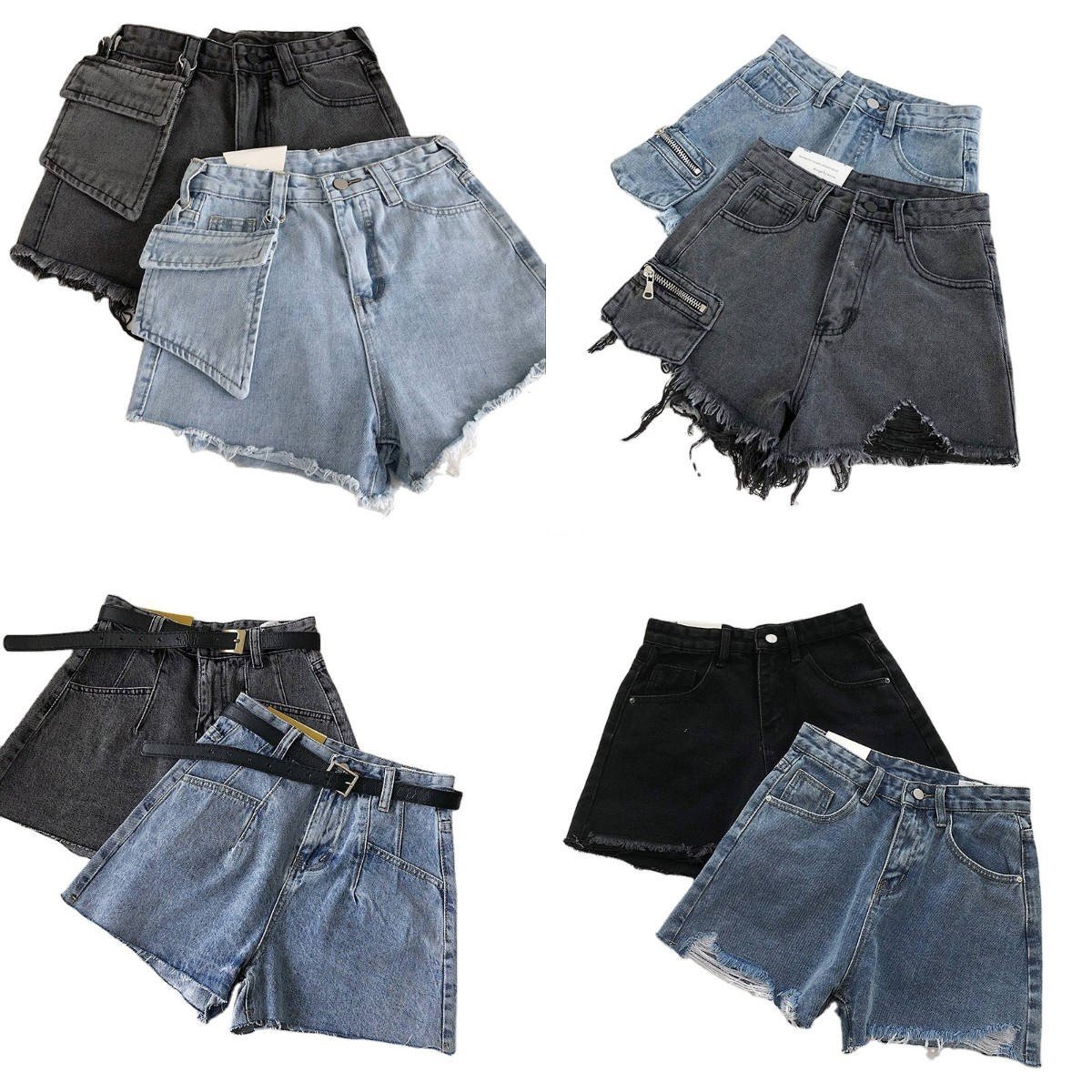 Korean Style Denim Shorts Women's Short Jeans 2022 New Summer Wide Leg Pants A- Line Shorts