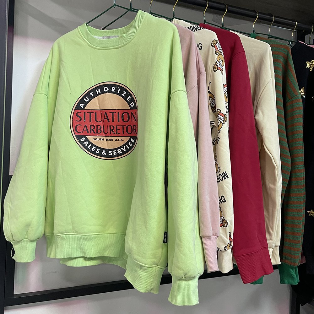 Wholesale Second hand Clothing Used Clothes Men's and Women's Fashion Casual Crew neck Hoodie Mix Bale