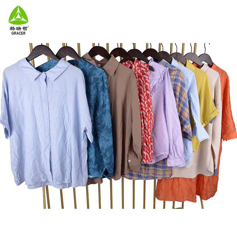 Used Clothes Ladies Cotton Blouse Polo Women Used Clothing Used Clothes From Korea Bales